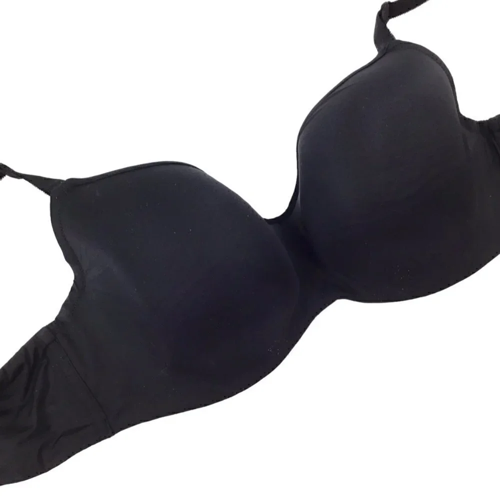 Torrid Curve Bra Full Coverage Balconette Plus Size 46B Black Underwire Curves